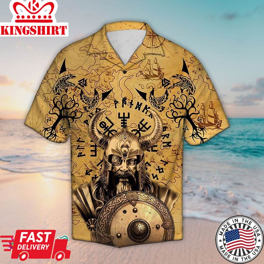 Go To Valhalla Viking Hawaiian Aloha Beach Shirt