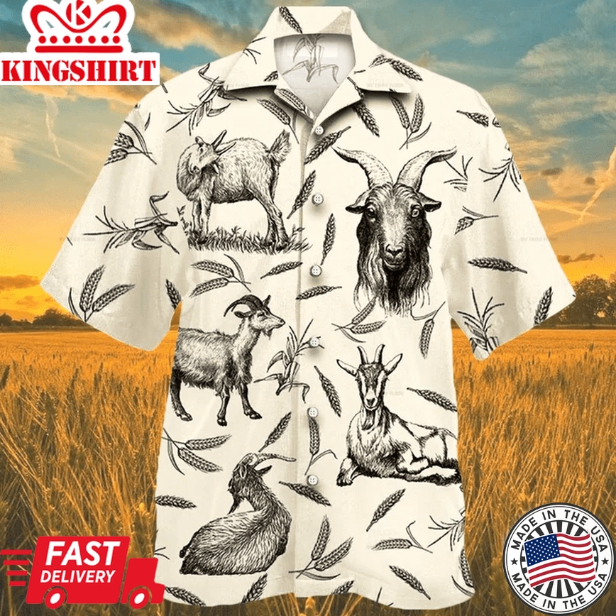 Goat Farm Lovers Hawaiian Shirt Men