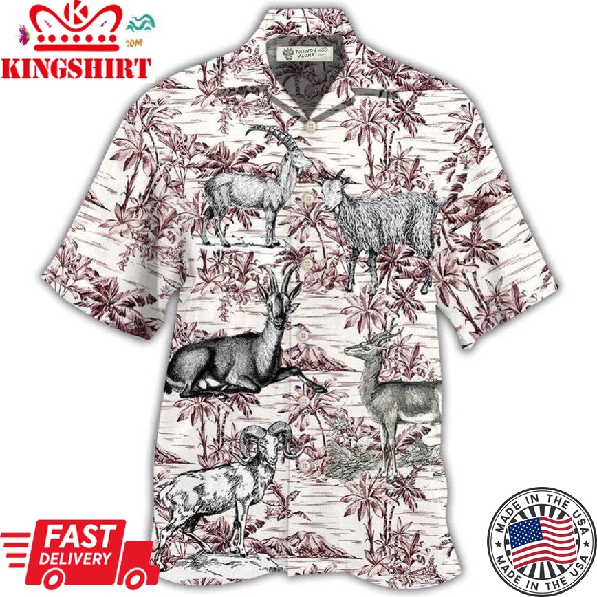 Goat Tropical Style Type Hawaiian Shirt