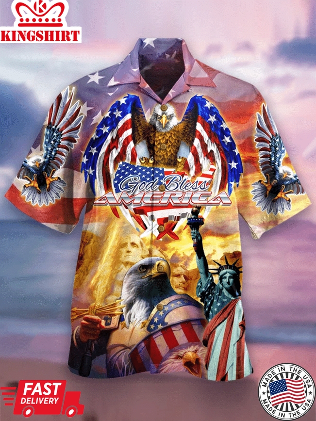 God Bless American Hawaiian Shirts Aloha Hawaii Shirt Aloha Shirt For Summer