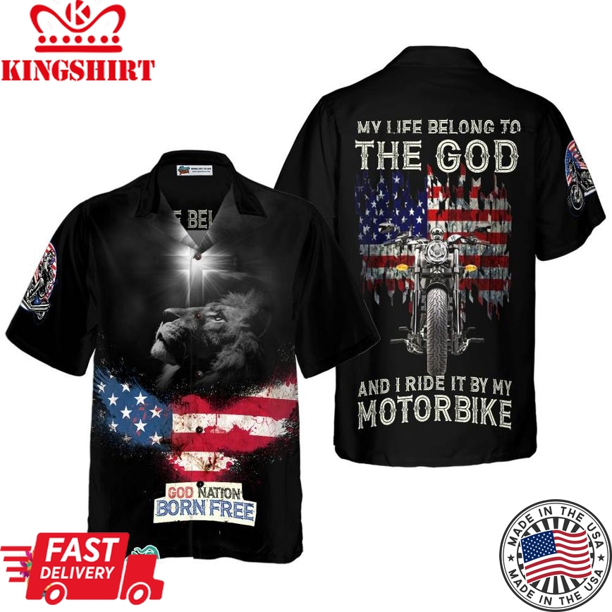 God Nation Born Free Hawaiian Shirt