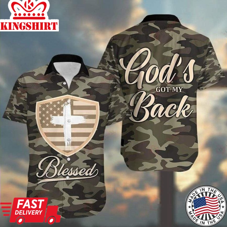 God's Got My Back Trendy Hawaiian Shirt