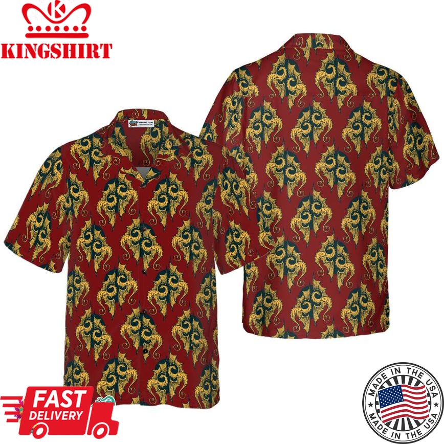 Gold Dragons For The Hero Hawaiian Shirt