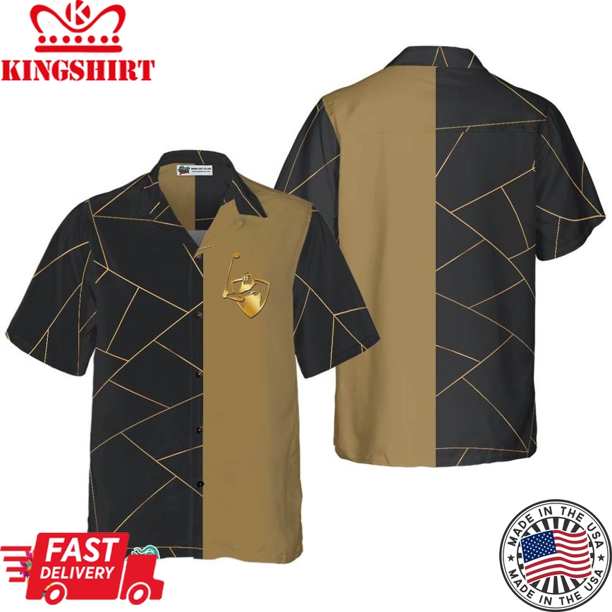 Golden Lines Golf Hawaiian Shirt