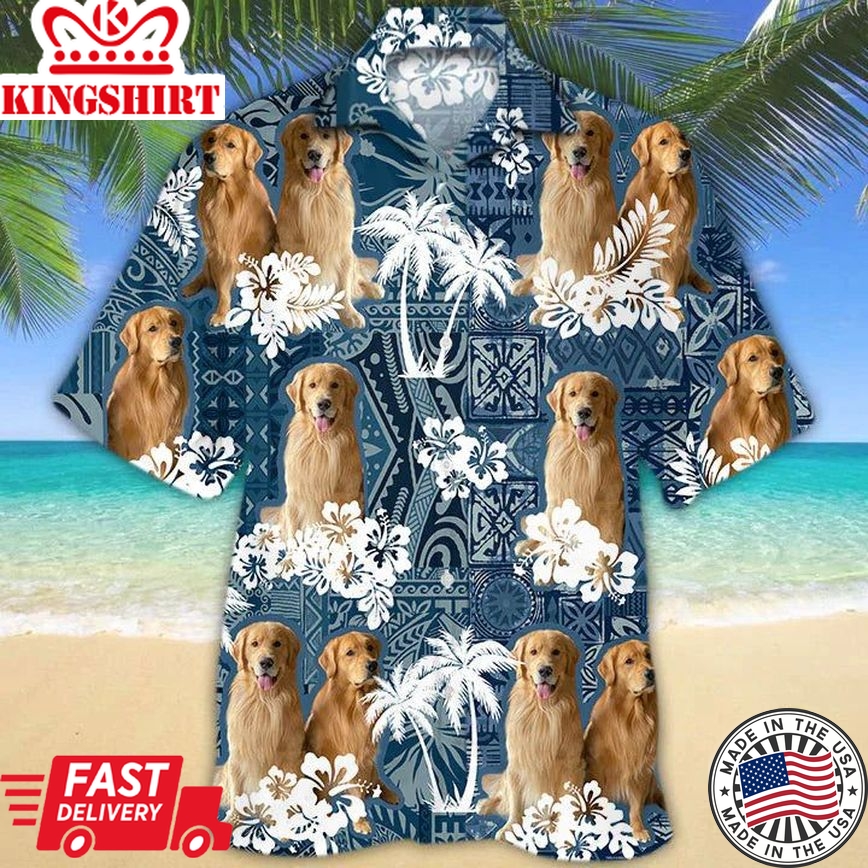 Golden Retriever 2 Hawaiian Shirt