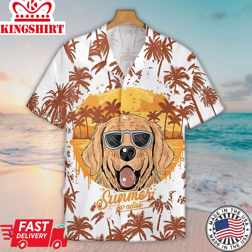 Golden Retriever Hawaiian Shirt Summer Vibe Dog For Men And Women, Aloha Hawaiian Shirts