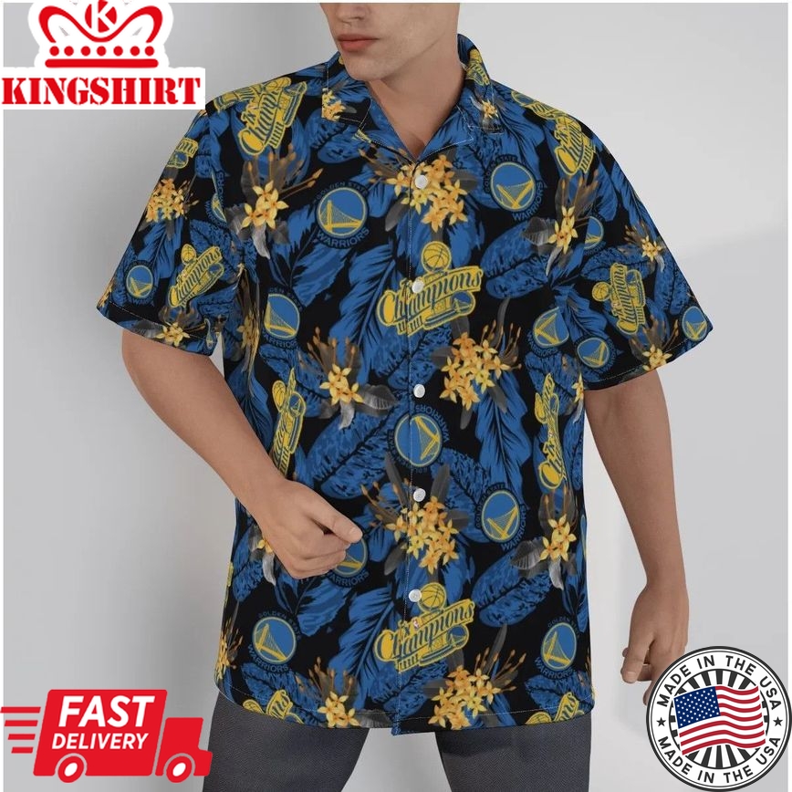 Golden State Warriors Tropical Art 3D Hawaiian Shirt