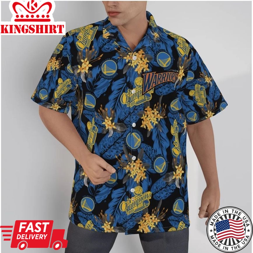 Golden State Warriors Tropical Art The City 3D Hawaiian Shirt