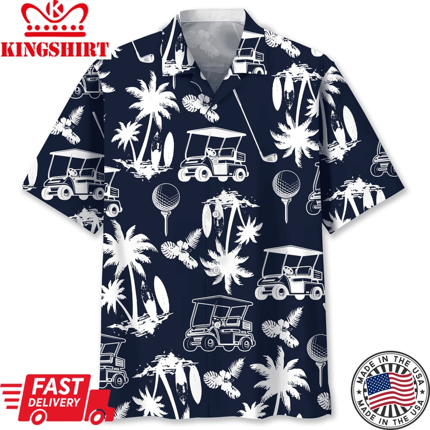 Golf Black Trendy Hawaiian Shirt