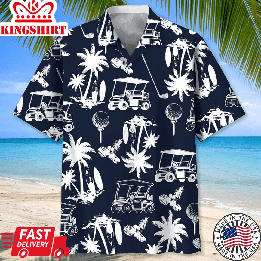 Golf Black Trendy Hawaiian Shirt For Men, Golf Life Shirt, Golf Player Gifts