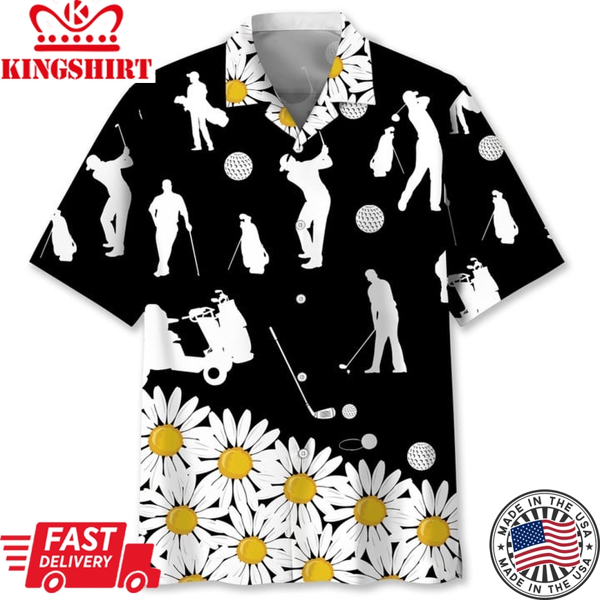 Golf Daisy Flower Hawaii Shirt