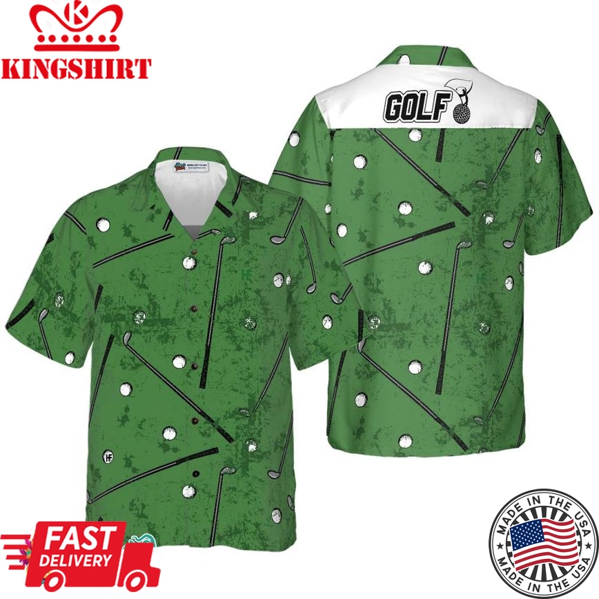 Golf Green Pattern Hawaiian Shirt