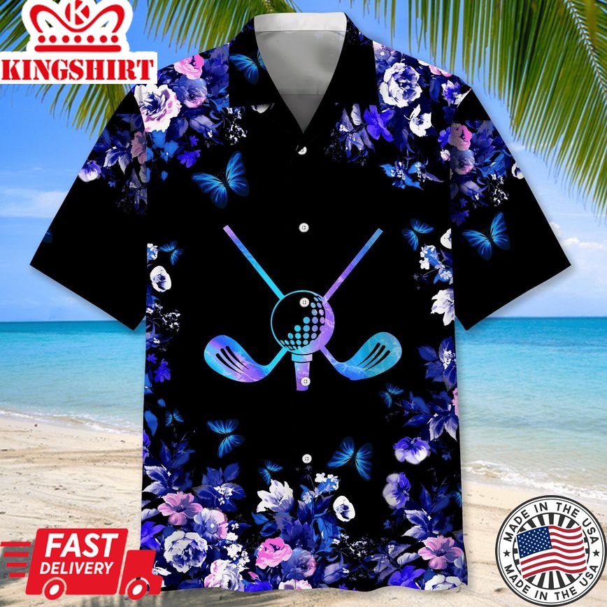 Golf Hawaiian Tropical Trendy Hawaiian Shirt, Trendy Hawaiian Shirt For Men, Summer Gift