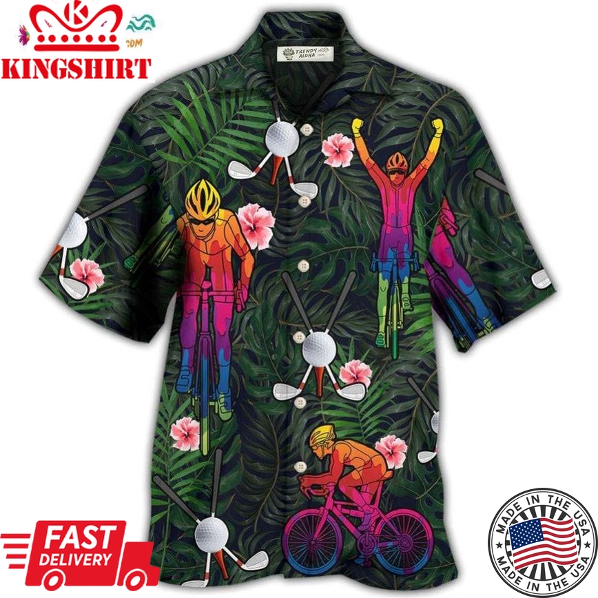 Golf I Like Golf And Cycling Hawaiian Shirt