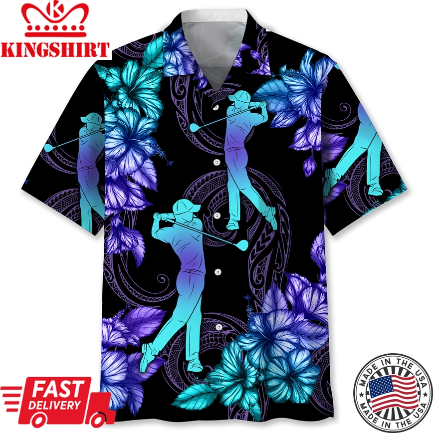 Golf Tropical Shirt Trendy Hawaiian Shirt