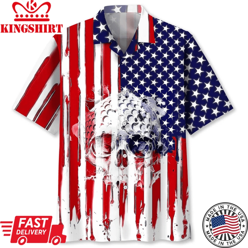 Golf Usa Flag Trendy Hawaiian Shirt