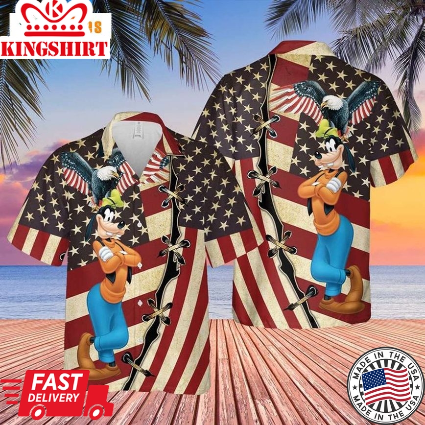 Goofy Dog Disney Us Flag Patriot Day, Disney Trendy Hawaiian Shirt Perfect Gifts For Your Loved Ones