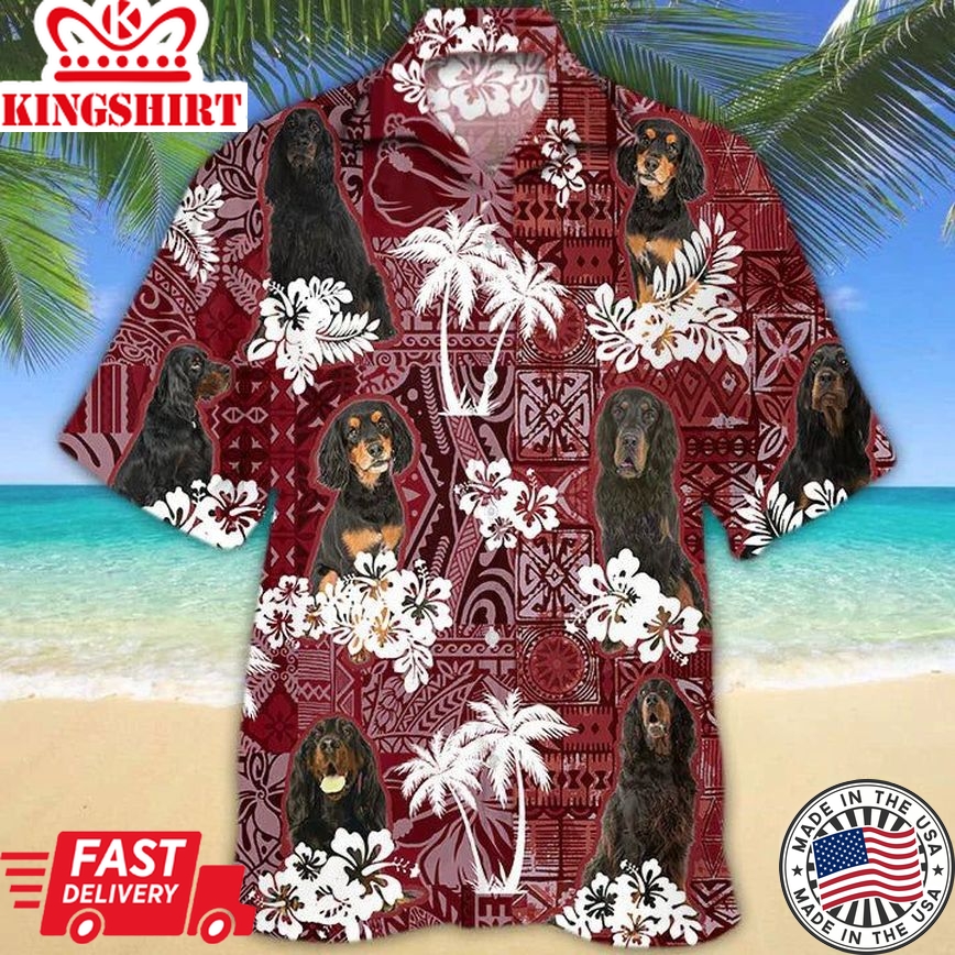 Gordon Setter Hawaiian Shirt, Gift For Dog Lover Shirts, Men's Hawaiian Shirt