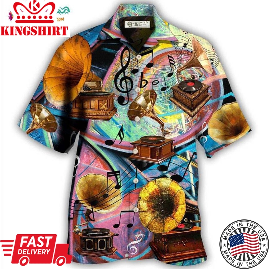 Gramophone Record Style Hawaiian Shirt