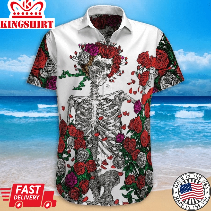 Grateful Dead Skull Hawaiian Shirt