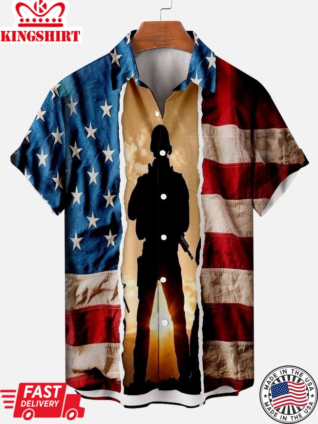 Grateful Nation: Honoring Fallen Heroes on Memorial Day Hawaiian Shirt