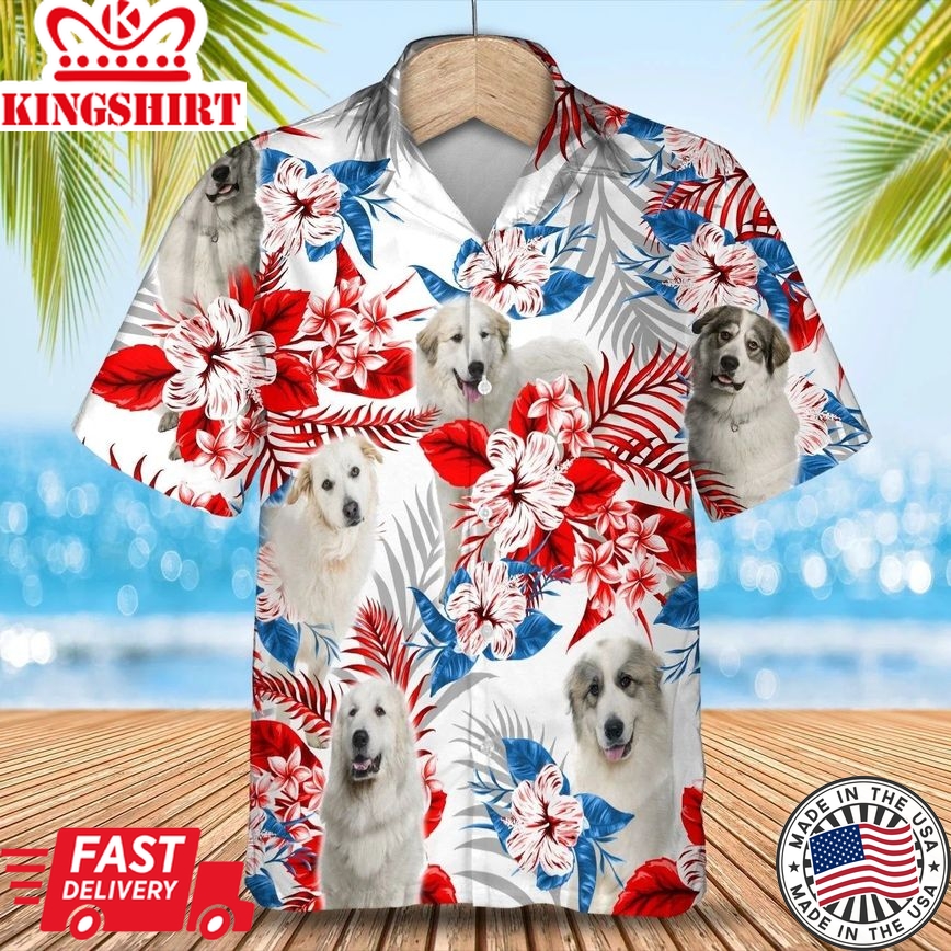 Great Pyrenees Hawaiian Shirt - Gift For Summer, Summer Aloha Shirt, Hawaiian Shirt For Men And Women