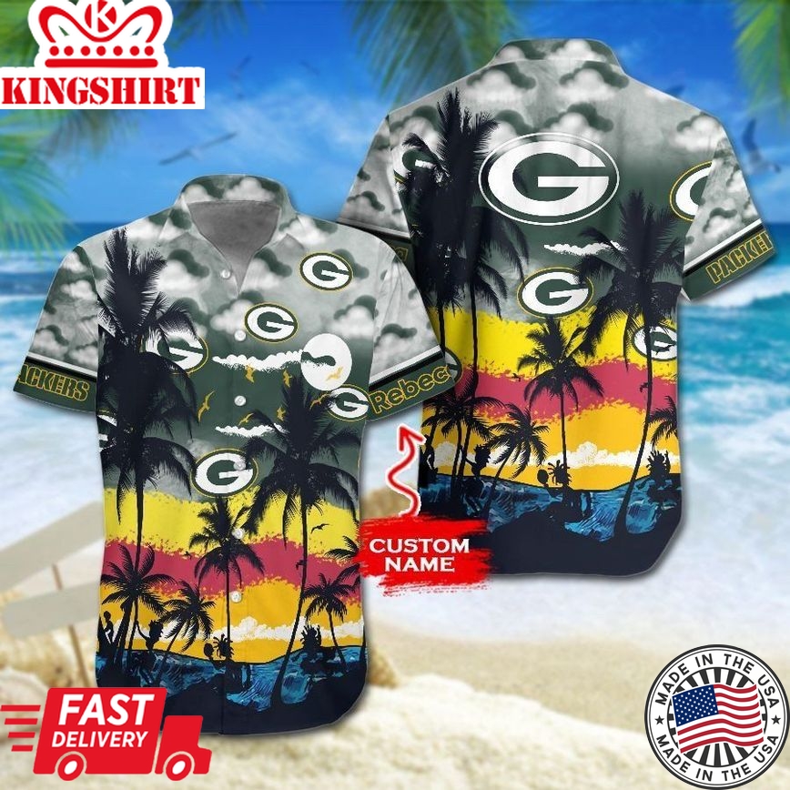 Green Bay Packers NFL Gift For Fan Personalized Hawaiian Shirt: Graphic Print