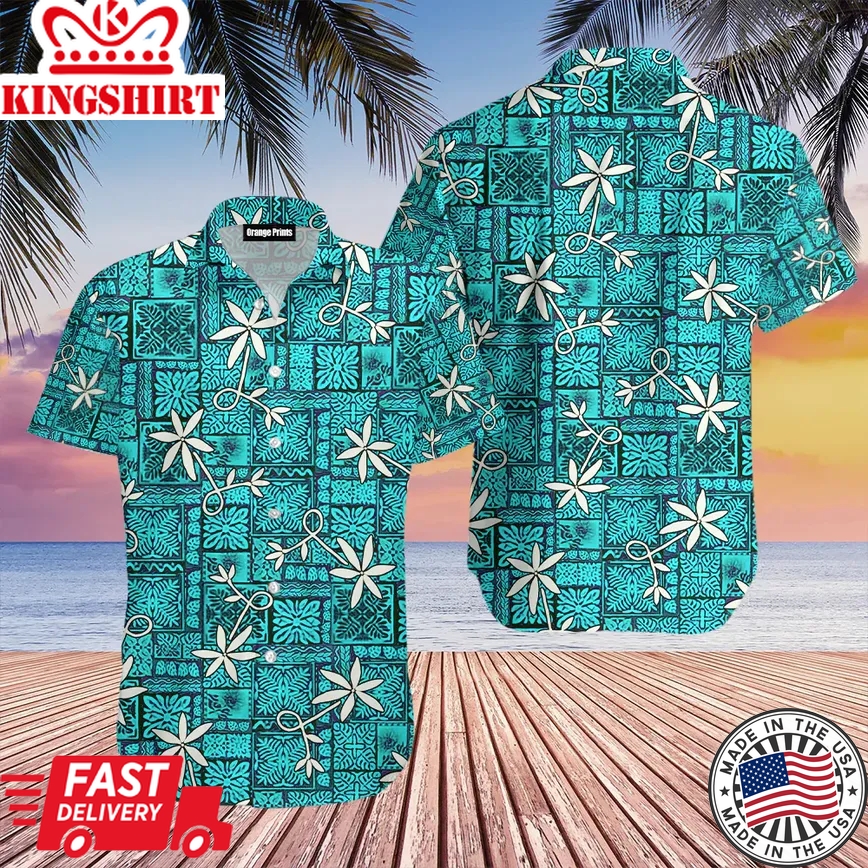 Green Tropical Pattern Trendy Hawaiian Shirt