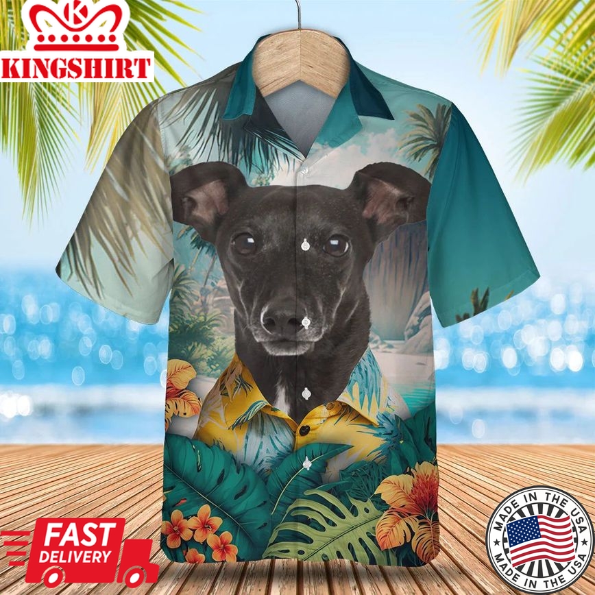 Greyhound Paradise Breeze - Embrace the Tropical Vibes with this Trendy Hawaiian Shirt