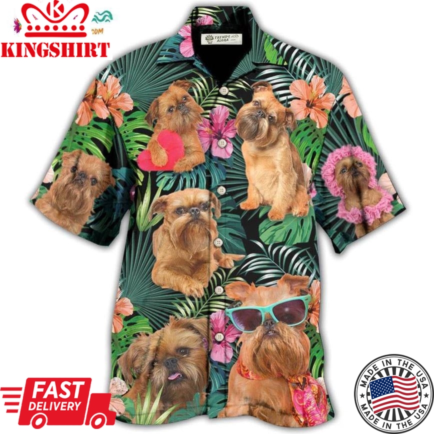 Griffon Brussels Dog Tropical Style Dog Lover Hawaiian Shirt