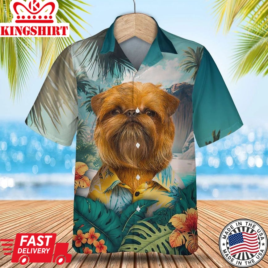 Griffon Brussels Paradise Breeze - Unleash Your Style with this 3D Trendy Hawaiian Shirt