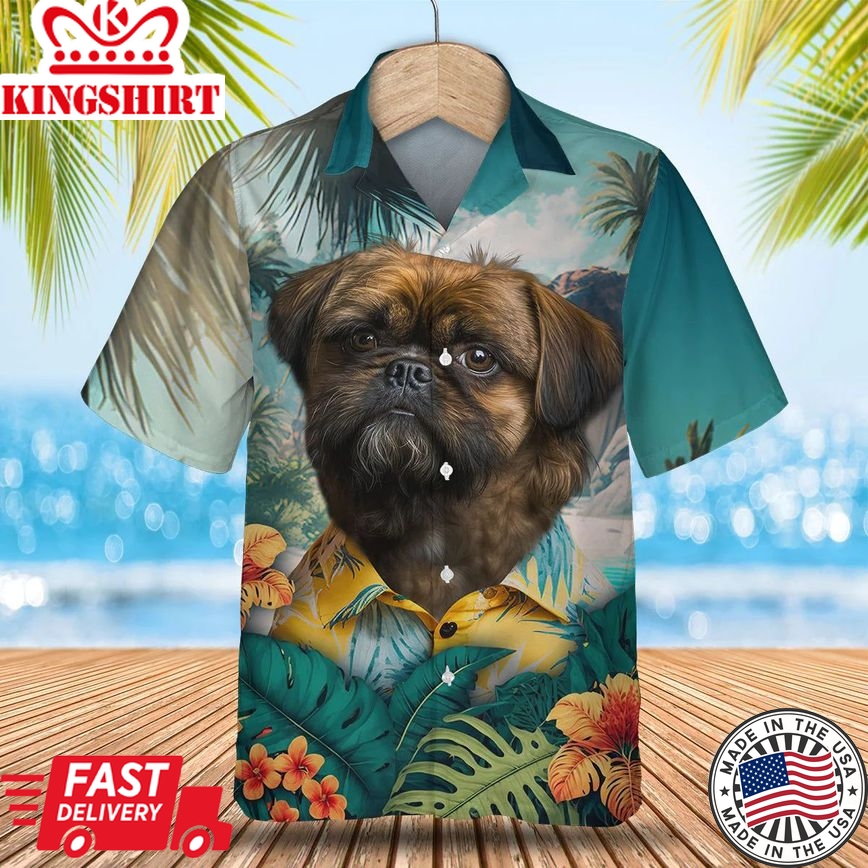 Griffon Brussels Tropic Escape - Stand Out in the Tropics with this Exquisite Trendy Hawaiian Shirt