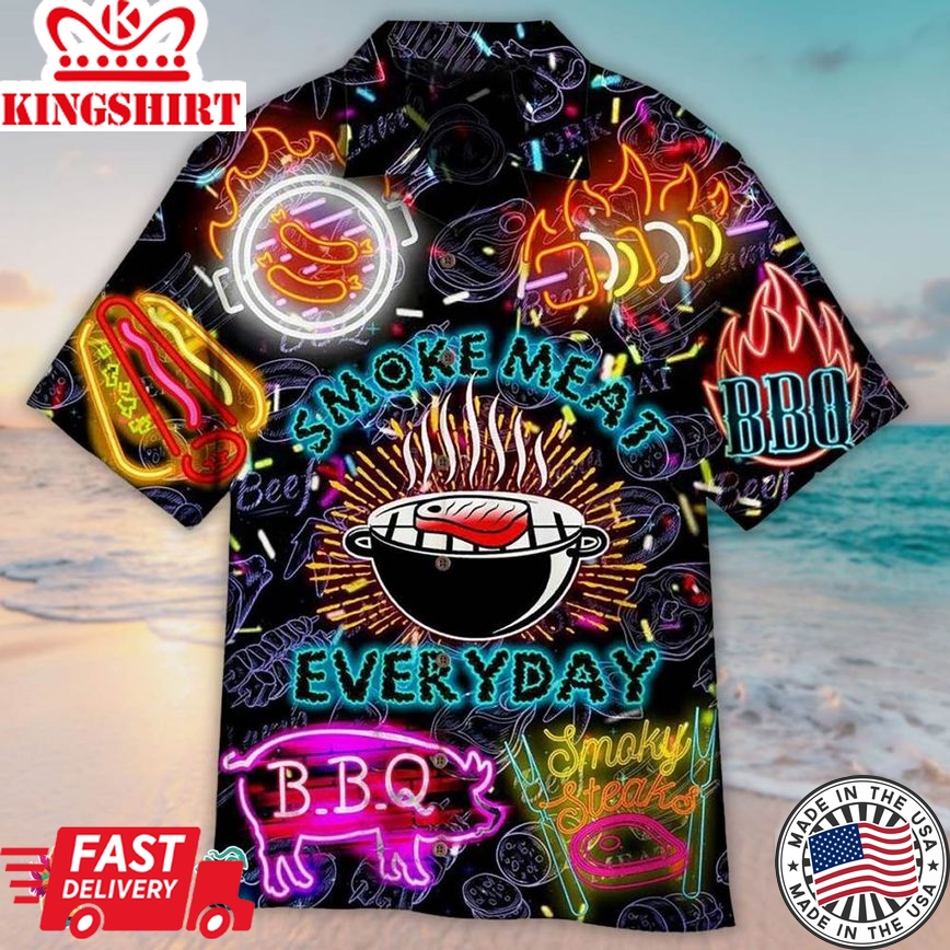 Grilling Bbq Smoke Meat Everyday Hawaiian Shirt