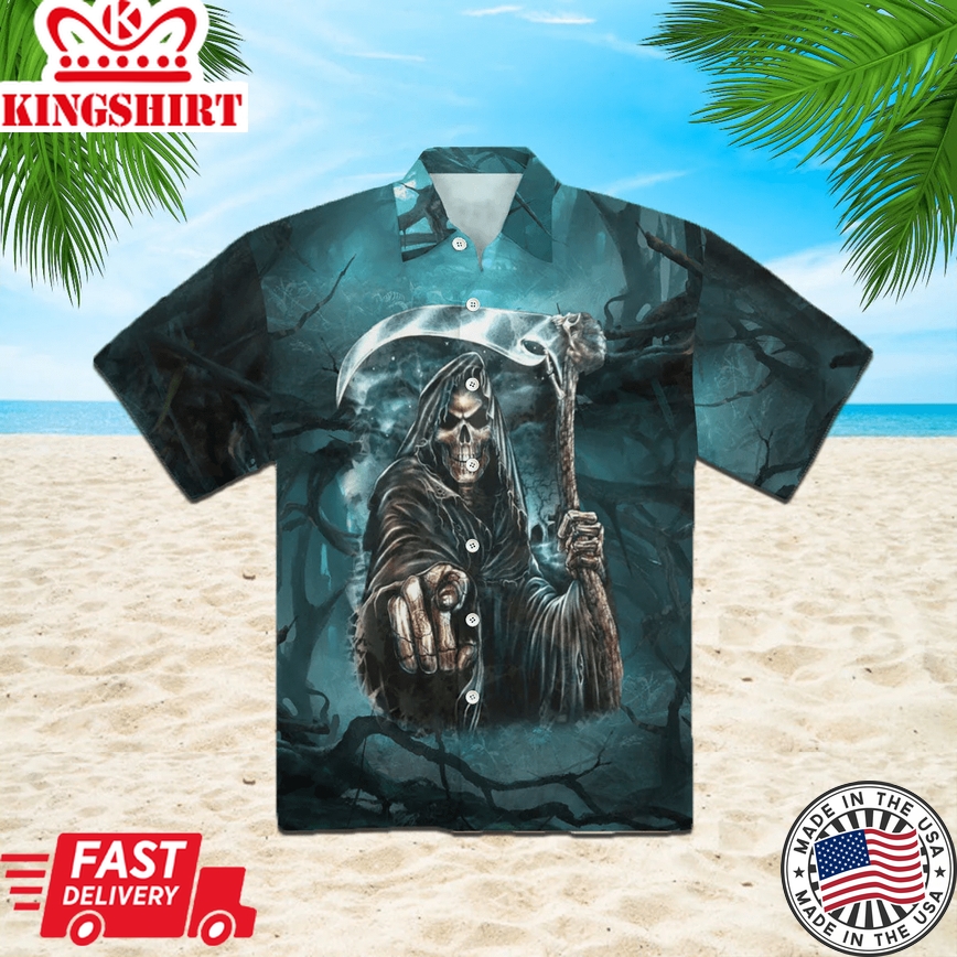 Grim Reaper Trendy Hawaiian Shirt