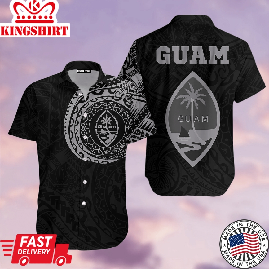 Guam In My Heart Trendy Hawaiian Shirt For