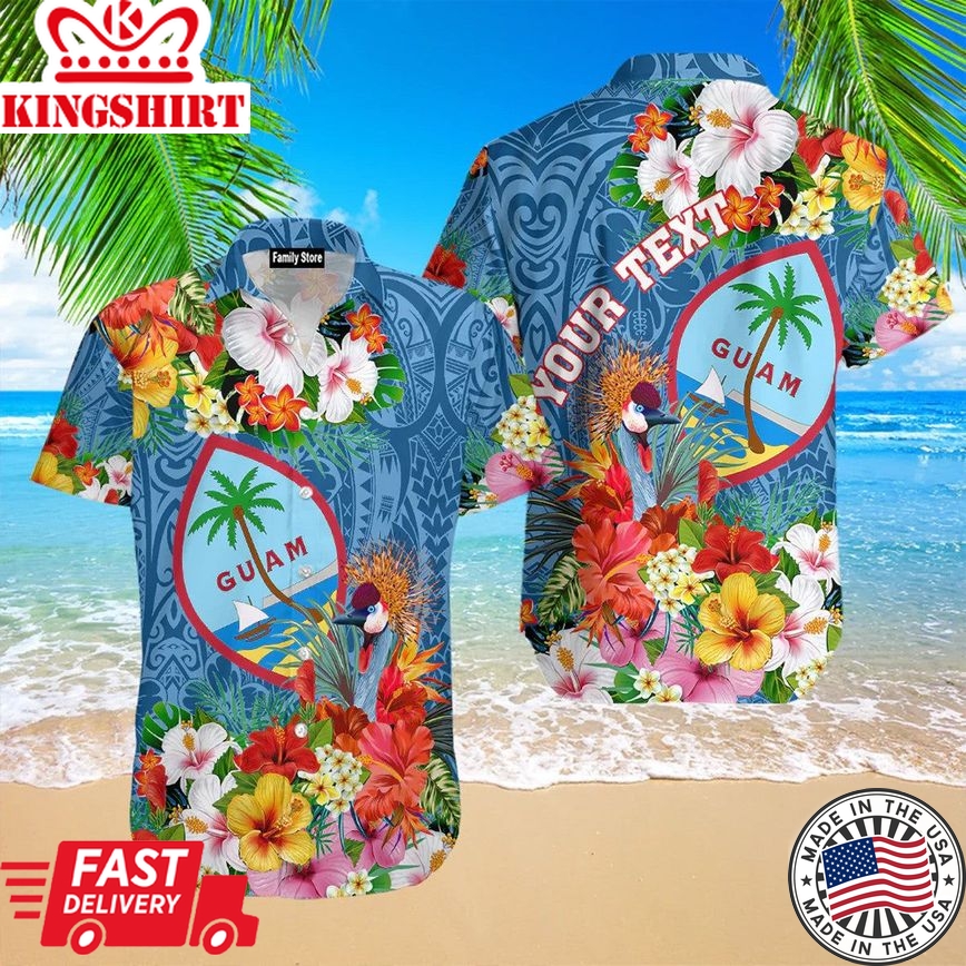 Guam Polynesian Floral Aloha Hawaiian Shirts