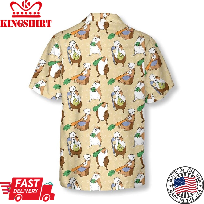 Guinea Pig Chef Shirt For Men Hawaiian Shirt