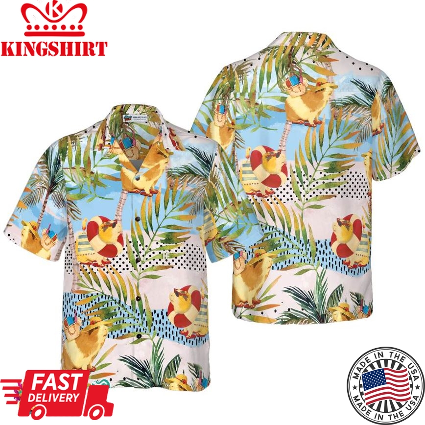 Guinea Pig On The Beach Hawaiian Shirt