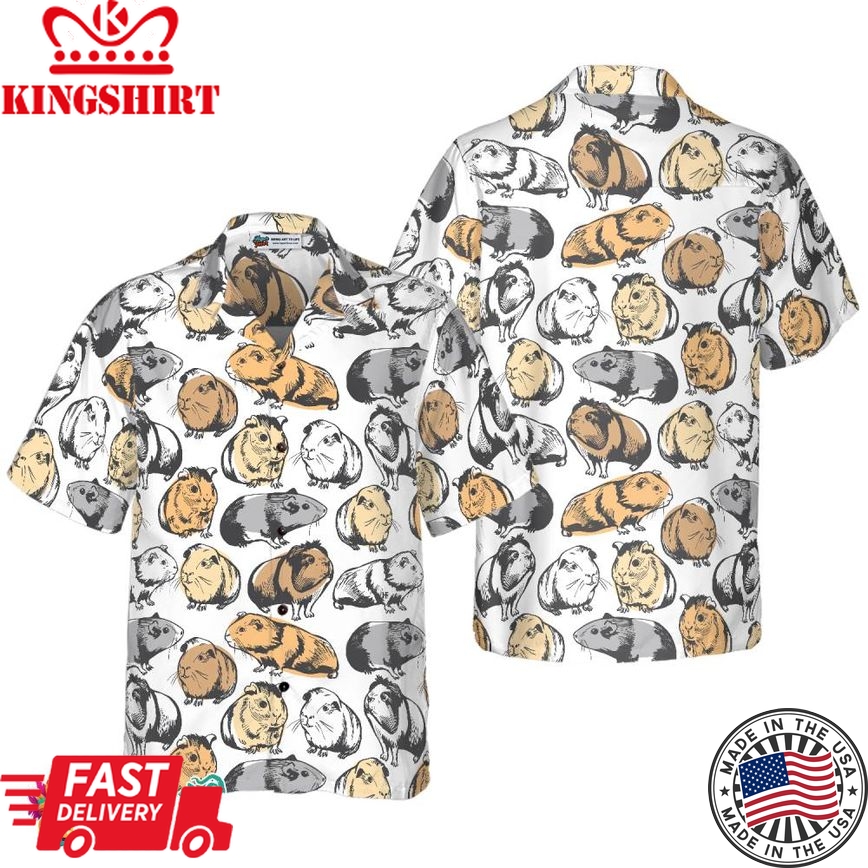 Guinea Pig Seamless Pattern Hawaiian Shirt