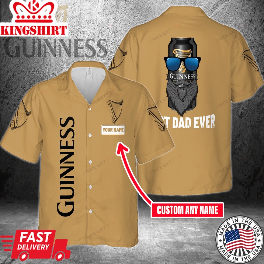 Guinness Custom Name Best Dad Ever Hawaiian Shirt