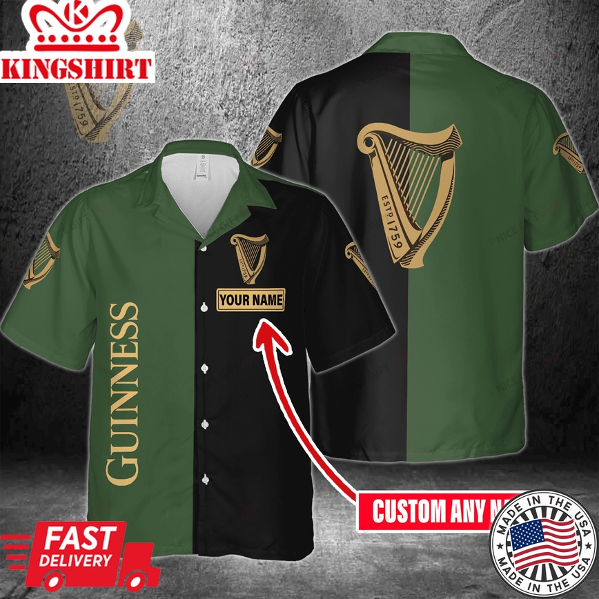 Guinness Custom Name Hawaiian Party Essential Shirt