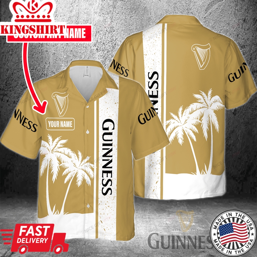 Guinness Personalized Hawaiian Custom Shirt with Name