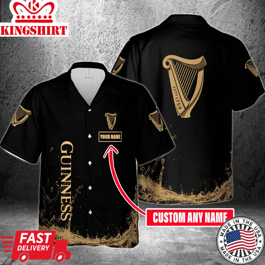 Guinness Tropical Vacation Shirt Customized Name