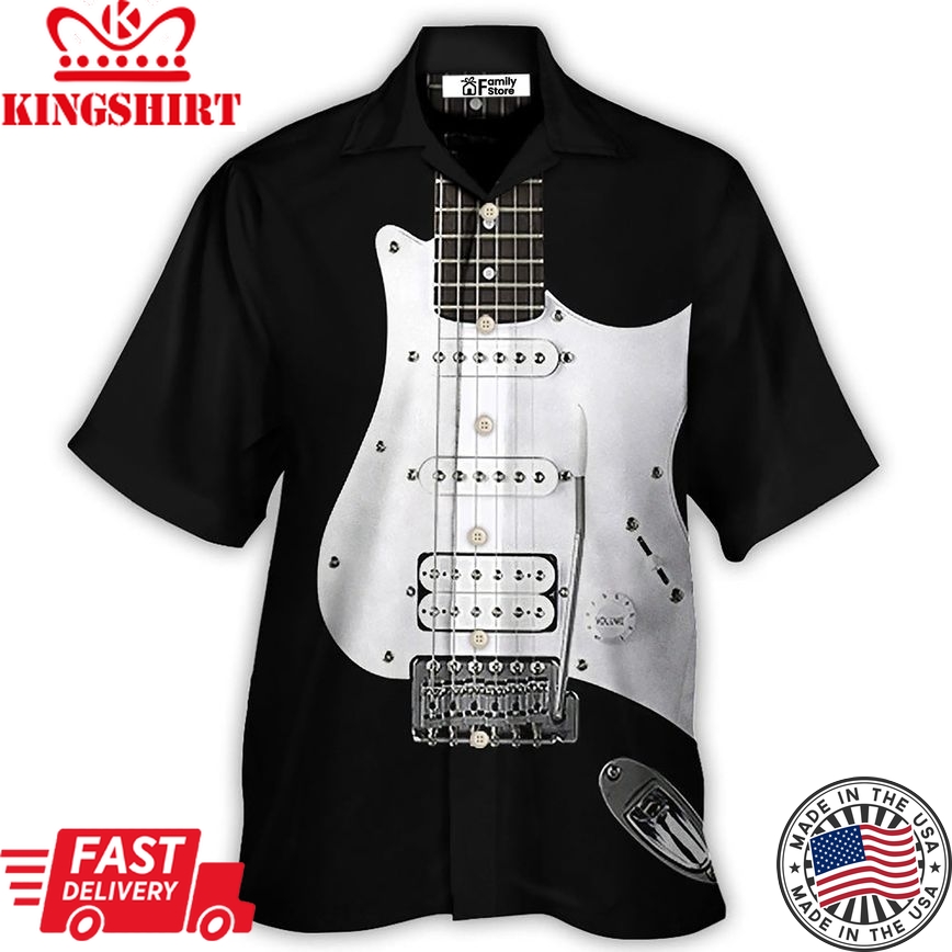 Guitar Black Electric Guitar Hawaiian Shirt