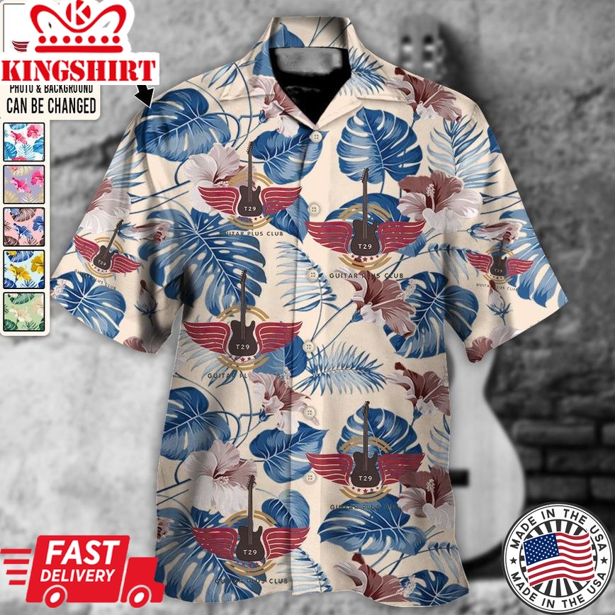 Guitar Club You Want Tropical Style Custom Photo Hawaiian Shirt