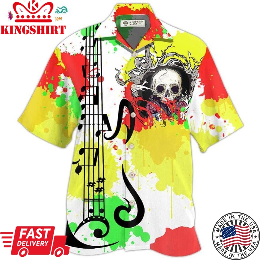 Guitar Colorful Style Hawaiian Shirt