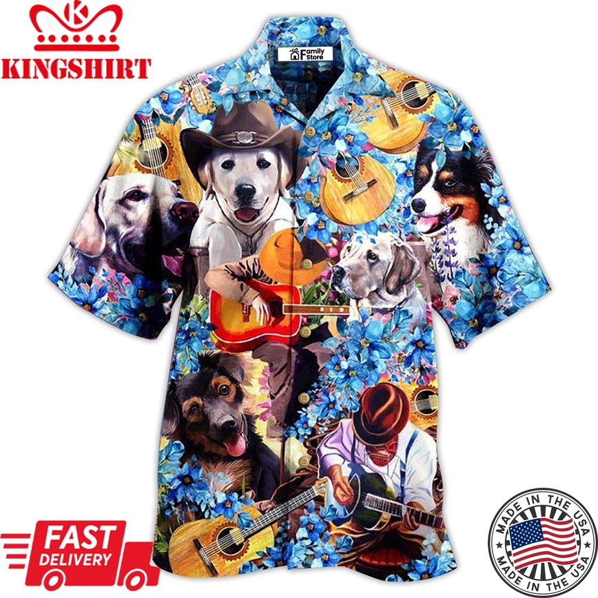 Guitar Dog That's What I Do I Pet Dogs I Play Guitars Hawaiian Shirt