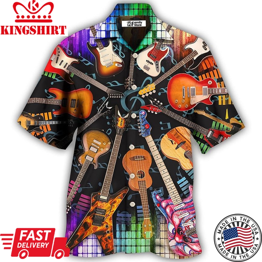 Guitar Love Music Style Hawaiian Shirt