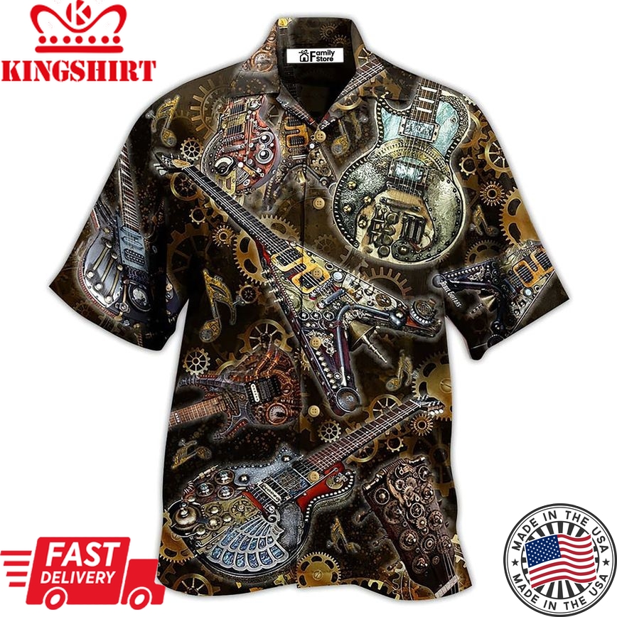 Guitar Machine Style Hawaiian Shirt