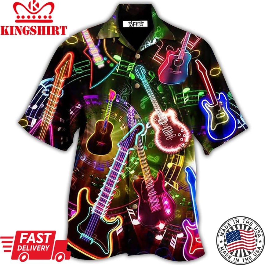 Guitar Music All You Need Is A Guitar Hawaiian Shirt